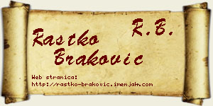 Rastko Braković vizit kartica